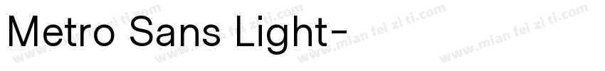 Metro Sans Light字体转换